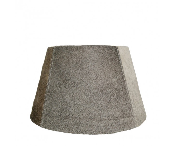 Stínidlo na lampu z hovězí kůže - šedo hnědá - 20*30* h 18,5cm Mars & More 