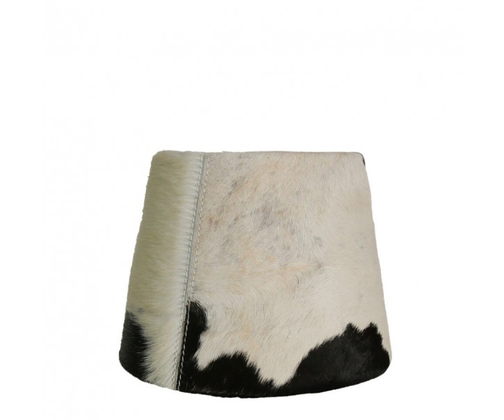 Stínidlo na lampu z hovězí kůže - bílo černá - 15*20* h 15cm Mars & More 
