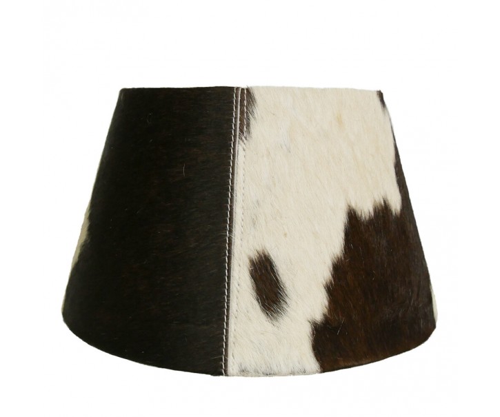 Stínidlo na lampu z hovězí kůže - hnědo bílá - 20*30*h18,5cm Mars & More 