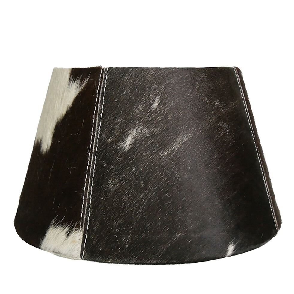 Stínidlo na lampu z hovězí kůže - hnědo bílá - 20*30*h18,5cm Mars & More Stínidlo na lampu z hovězí kůže - hnědo bílá - 20*30*h18,5cm Mars & More