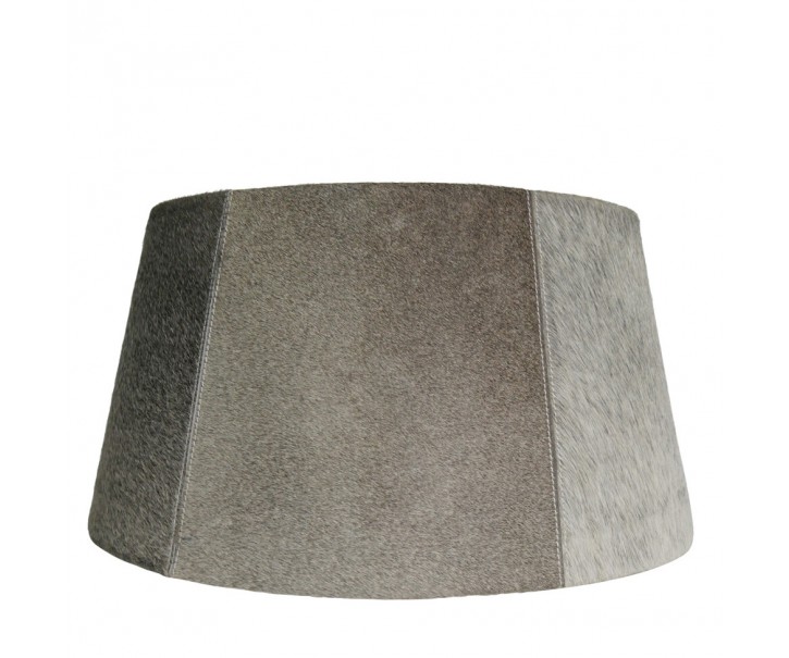 Šedé stínidlo na lampu z hovězí kůže 50 cm - 40*50* h 26 cm Mars & More 