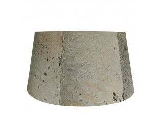 Šedo černé stínidlo na lampu z hovězí kůže 50 cm - 40*50* h 26 cm