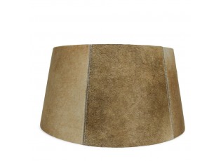 Hnědo béžové stínidlo na lampu z hovězí kůže 50 cm - 40*50* h 26 cm