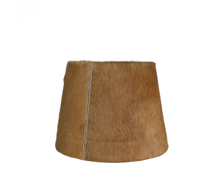 Světle hnědé stínidlo na lampu z hovězí kůže - Ø 20 * Ø 15*15cm Mars & More 