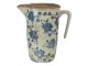 Keramický džbán s modrým potiskem L - 22*14*22 cm Clayre & Eef