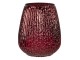 Červený bublinkový skleněný svícen Bubble L - Ø 13*13 cm Clayre & Eef