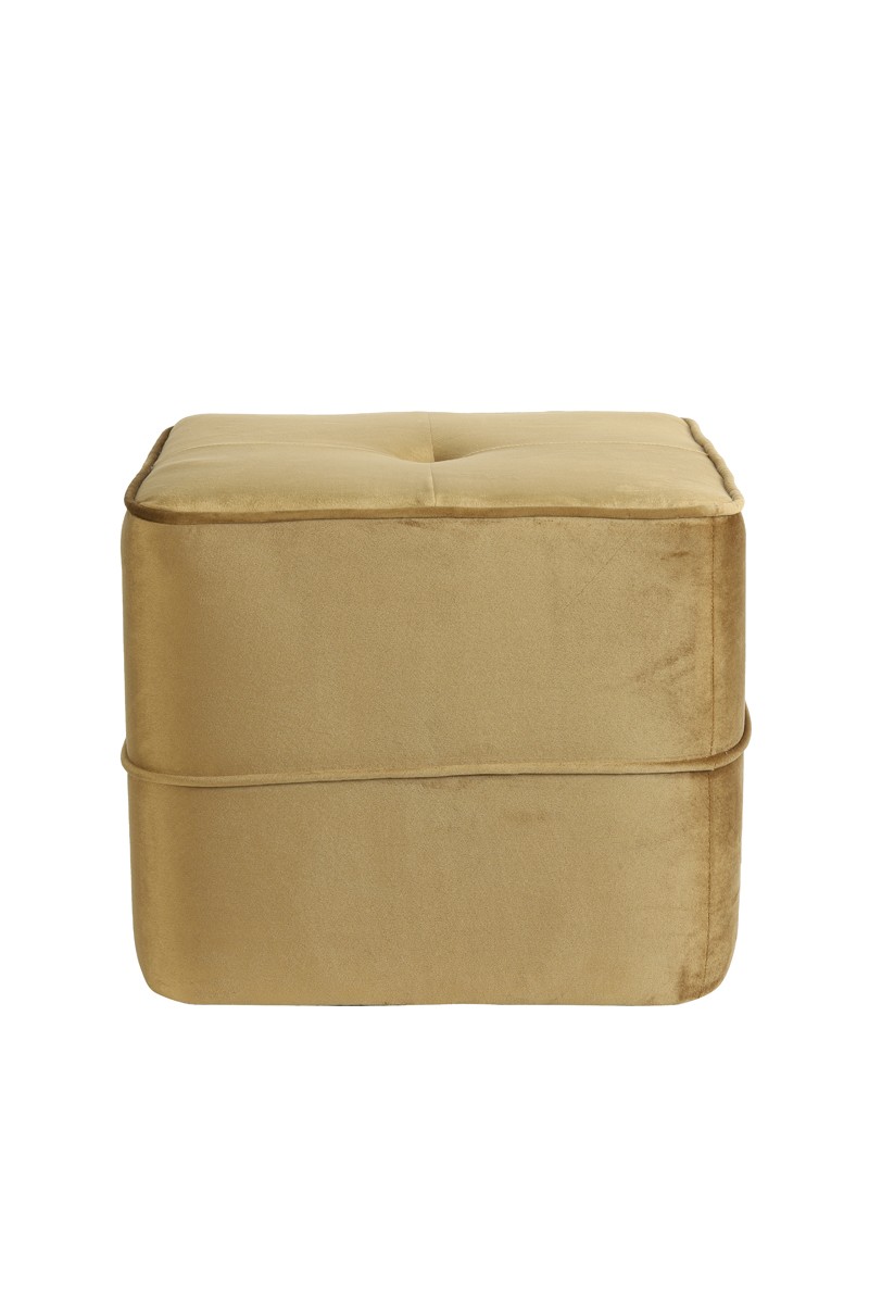 Karamelový sametový puf Kiki – 40*40*35cm Light & Living Karamelový sametový puf Kiki – 40*40*35cm Light & Living