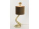 Zlatá stolní lampa va tvaru hada Snake s karamelovým stínidlem - 27*25*68cm / E27 Light & Living