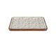 Hnědý dřevěný dekorativní tác s malbou Elis - 30*20*2 cm Clayre & Eef