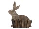 Hnědý dřevěný držák na květiny v motivu králíka - 31*12*36 cm Clayre & Eef