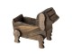 Hnědý dřevěný dekorativní obal na květiny ve tvaru psa - 26*12*11 cm Clayre & Eef