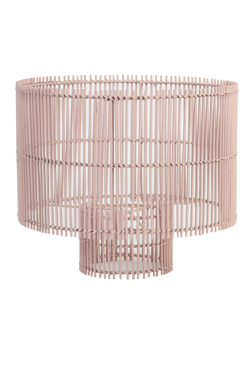 Světle růžové bambusové stínidlo Rodger - Ø 40*35 cm Light & Living Světle růžové bambusové stínidlo Rodger - Ø 40*35 cm Light & Living