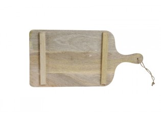 Šedo hnědé dřevěné prkénko Jarpa - 25*2*54 cm