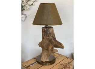 Hnědá dřevěná základna k lampě Sapri natural - Ø 18*30-40 cm / E27