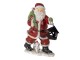 Dekorativní soška Santy se psem - 11*6*15 cm Clayre & Eef