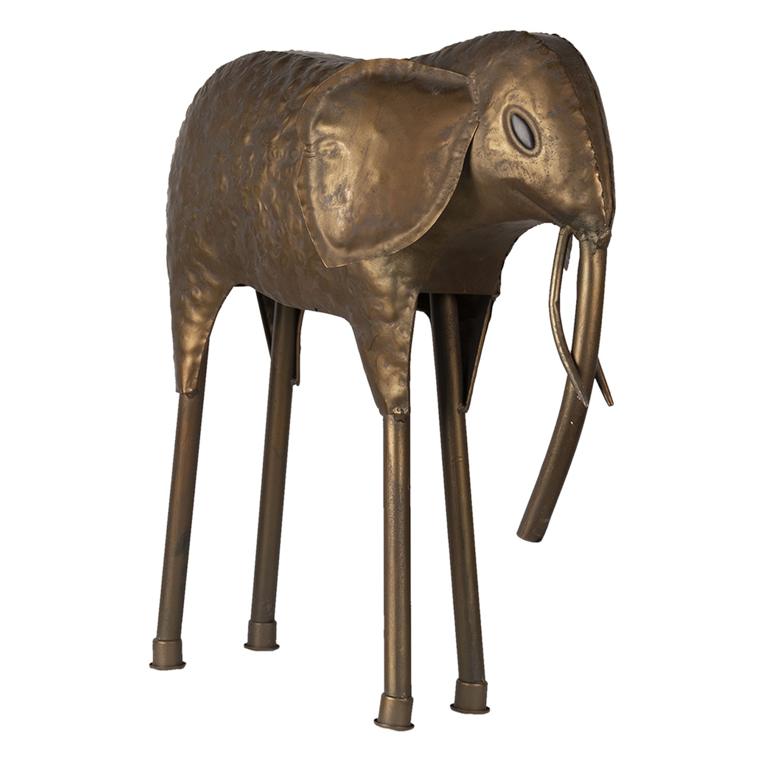 Zlatá kovová soška slonka - 50*16*50 cm Clayre & Eef Zlatá kovová soška slonka - 50*16*50 cm Clayre & Eef