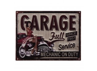 Nástěnná kovová cedule Garage Full - 33*25 cm