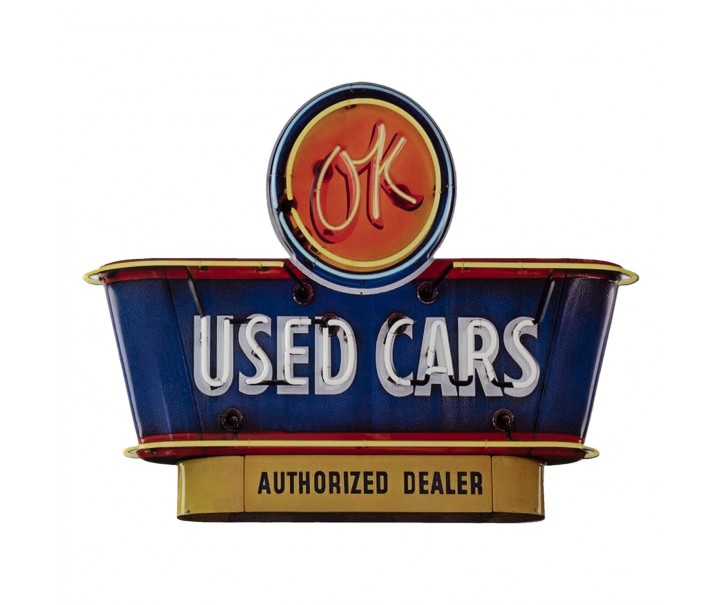 Nástěnná kovová cedule Used Cars - 40*50 cm Clayre & Eef