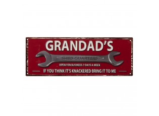 Kovová nástěnná cedule Grandad´s - 36*13 cm
