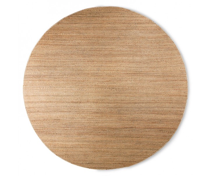 Přírodní kulatý konopný koberec Hemp - Ø 250cm HKLIVING