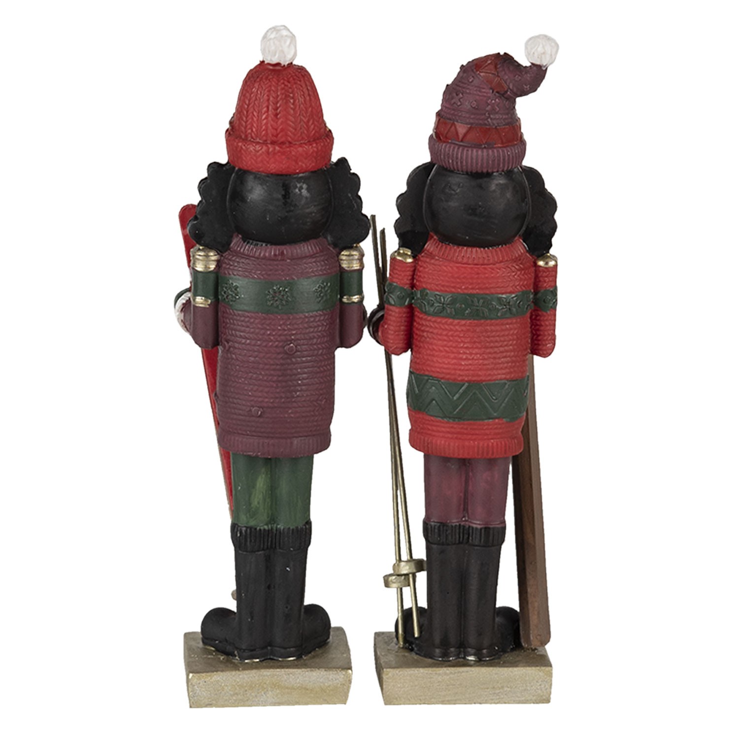 2ks Vánoční dekorativní soška Louskáčka s lyžemi - 6*5*17 cm Clayre & Eef 2ks Vánoční dekorativní soška Louskáčka s lyžemi - 6*5*17 cm Clayre & Eef