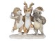 Vánoční dekorativní soška kočky a pejsků - 13*5*12 cm Clayre & Eef