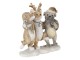 Vánoční dekorativní soška kočky a pejsků - 13*5*12 cm Clayre & Eef
