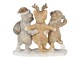 Vánoční dekorativní soška kočky a pejsků - 13*5*12 cm Clayre & Eef