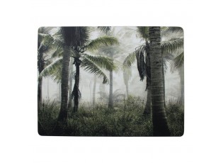 4k pevné korkové prostírání s palmami Jungle in Fog - 30*40*0,4cm
