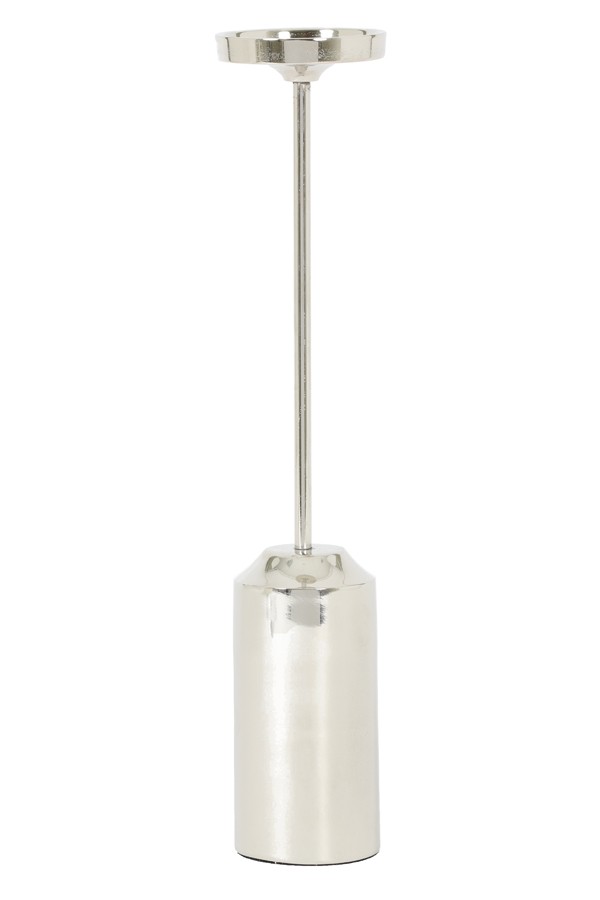 Stříbrný kovový svícen Kiboga - Ø 7,5 * 38 cm Light & Living Stříbrný kovový svícen Kiboga - Ø 7,5 * 38 cm Light & Living