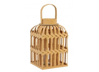 Světle hnědá proplétaná lucerna Talia - 22*22*36 cm