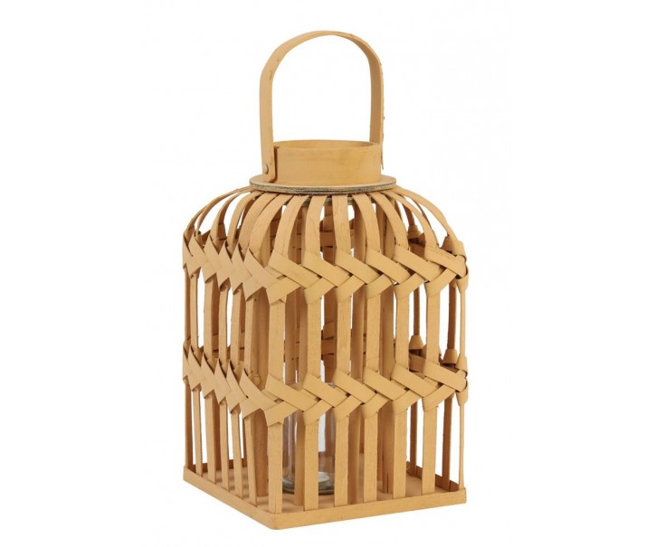 Světle hnědá proplétaná lucerna Talia - 22*22*36 cm Light & Living