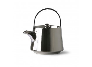 Stříbrná keramická ručně vyrobená konvička Bold & Basic - 0,7L 