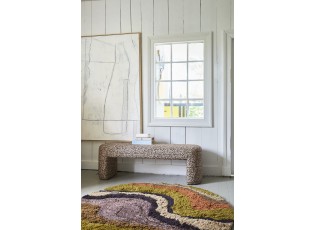 Barevný kulatý všívaný koberec Tufted - Ø 150cm