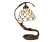 Krémová stolní lampa Tiffany Millie - 28*20*41 cm E14/max 1*25W Clayre & Eef