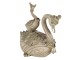 Vánoční dekorativní soška labutě s čepicí - 11*6*10 cm Clayre & Eef