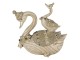 Vánoční dekorativní soška labutě s čepicí - 11*6*10 cm Clayre & Eef