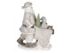 Vánoční dekorativní soška Santy s vozíkem s pejskem - 12*8*15 cm Clayre & Eef