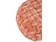 Růžovo-oranžový kulatý proplétaný puf Crocheted - Ø 48*35 cm J-Line by Jolipa