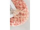 Růžovo-oranžový kulatý proplétaný puf Crocheted - Ø 48*35 cm J-Line by Jolipa