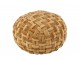 Zlatý kulatý proplétaný puf Crocheted - Ø 48*35 cm J-Line by Jolipa