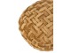 Zlatý kulatý proplétaný puf Crocheted - Ø 48*35 cm J-Line by Jolipa