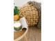 Zlatý kulatý proplétaný puf Crocheted - Ø 48*35 cm J-Line by Jolipa