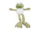 Zeleno bílá plyšová žába Frog - 22*7 cm 