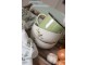 Zelený keramický hrnek s kaňkami Printemps - 15*11*9 cm / 0.3L Clayre & Eef