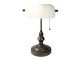 Kovová stolní lampa s bílým stínidlem Michel - Ø 27*40 cm E27/max 1*60W Clayre & Eef