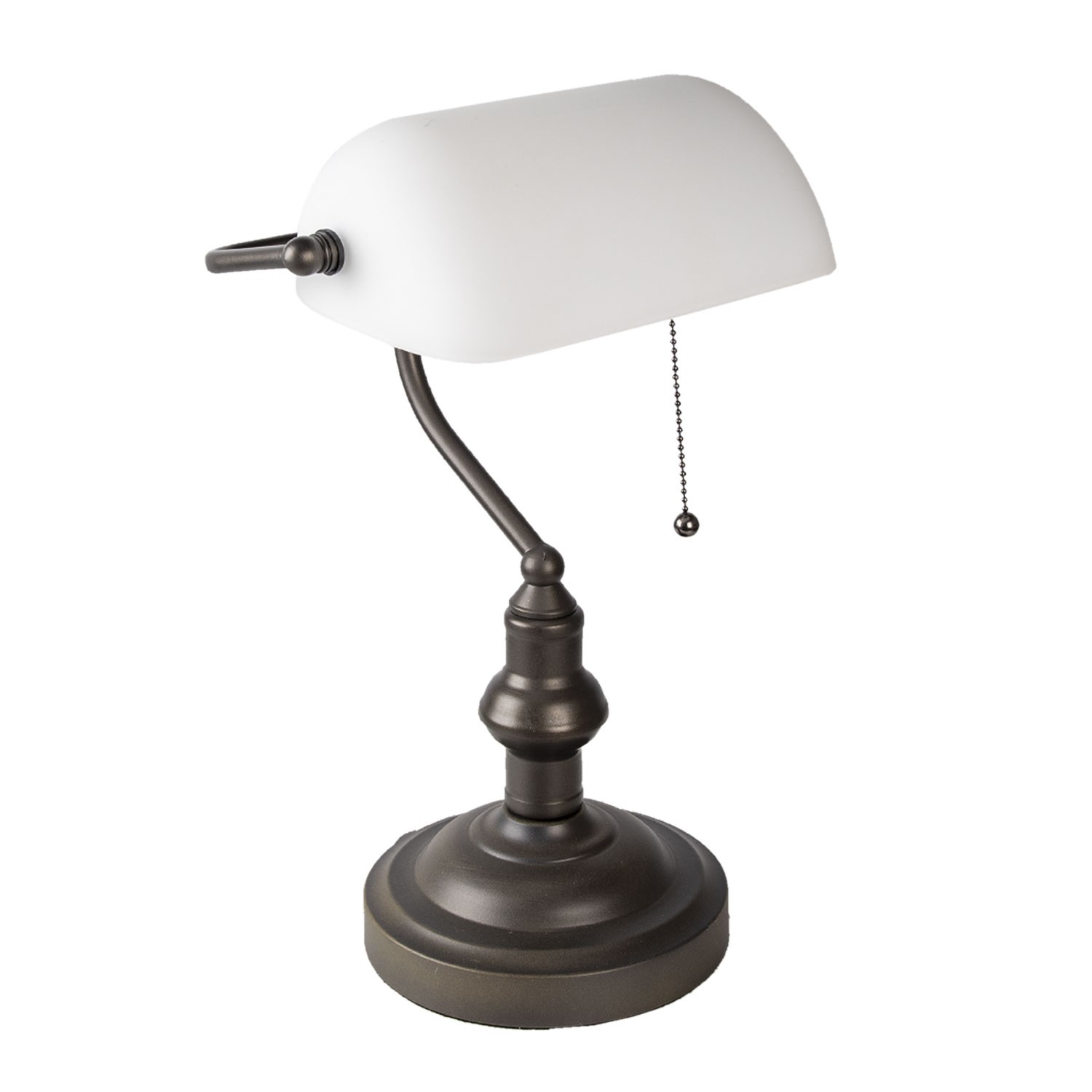 Kovová stolní lampa s bílým stínidlem Michel - Ø 27*40 cm E27/max 1*60W Clayre & Eef Kovová stolní lampa s bílým stínidlem Michel - Ø 27*40 cm E27/max 1*60W Clayre & Eef