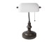 Kovová stolní lampa s bílým stínidlem Michel - Ø 27*40 cm E27/max 1*60W Clayre & Eef