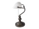 Kovová stolní lampa s bílým stínidlem Michel - Ø 27*40 cm E27/max 1*60W Clayre & Eef