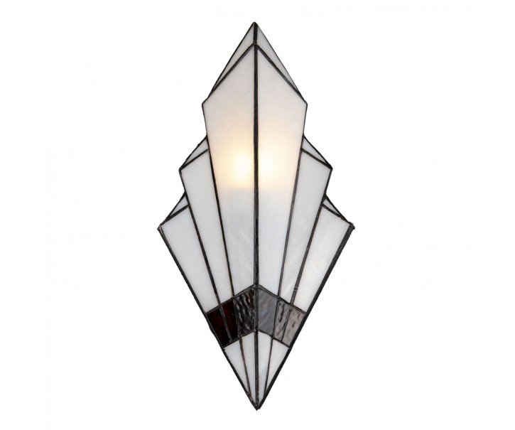 Nástěnná lampa Tiffany Trinagl - 23*13*43 cm E27/max 1*40W Clayre & Eef